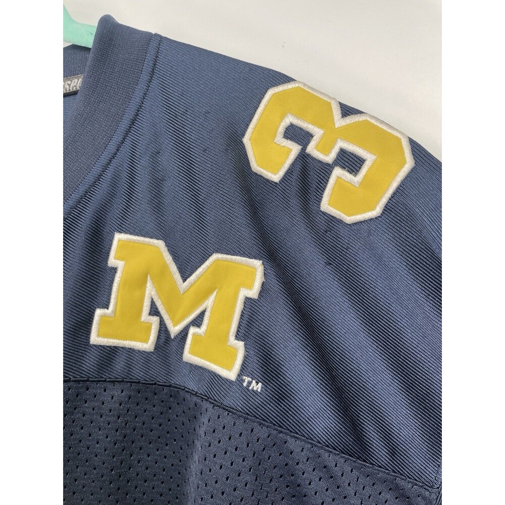 Vintage 90s Y2K Colosseum Univ of Michigan Wolverines Jersey #32 Blue Yellow - Picture 14 of 16